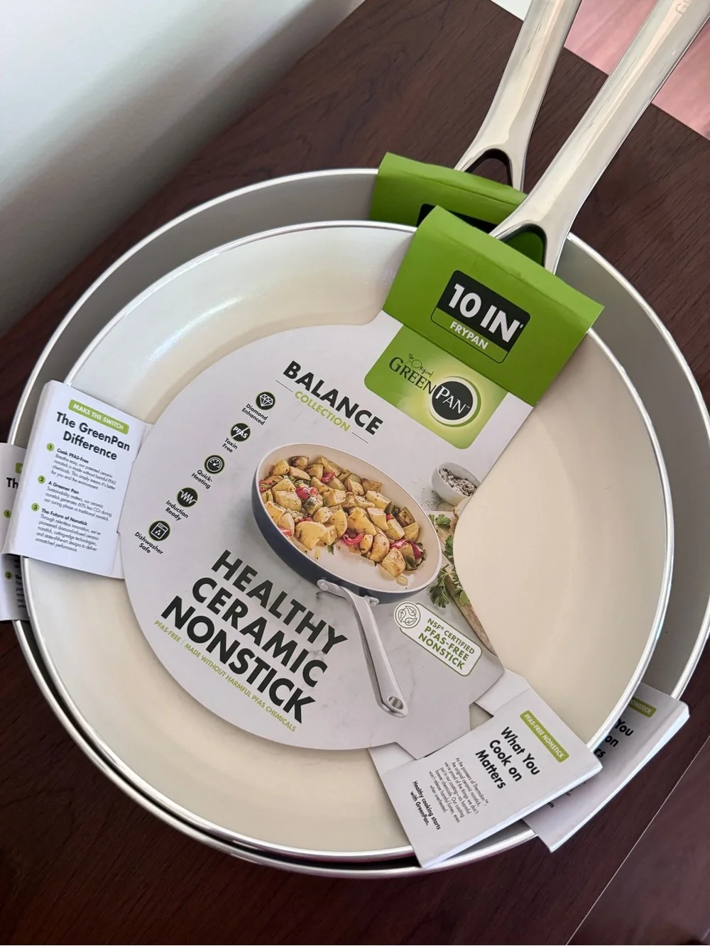 3 x ceramic non stick pans